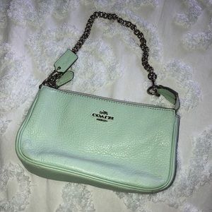 Mint color coach purse